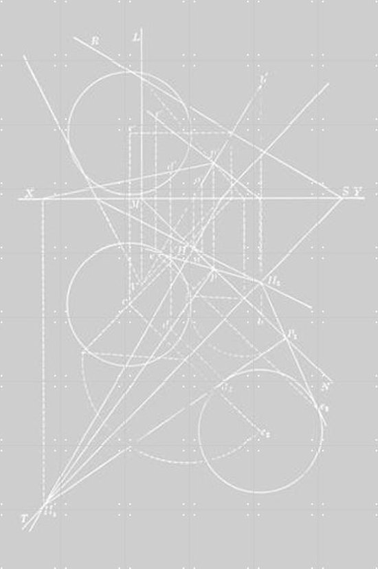 IXXI Compases Grey - Wanddecoratie - Line art - 120 x 180 cm