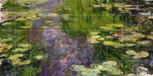 IXXI Waterlilies purple - Claude Monet - Wanddecoratie - 100 x 200 cm