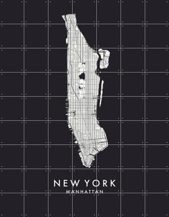 IXXI New York City Map black - Wanddecoratie