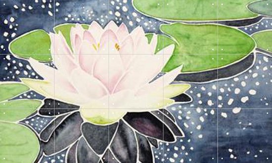 IXXI Pink Lotus Flower in Sparkling Water - Wanddecoratie - Artiesten en Schilders - 100 x 60 cm