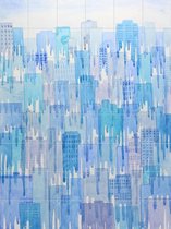 IXXI Dripping Houses - Wanddecoratie - Artiesten en Schilders - 120 x 160 cm