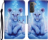 Étui BookCover pour Samsung Galaxy S23 5G - Tiger Cub - Blauw