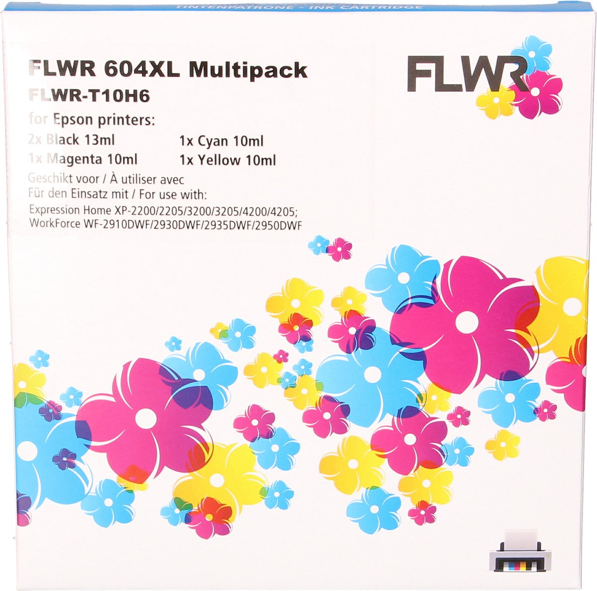 FLWR - Inktcartridge Multipack / 604XL / Zwart en Kleur - Geschikt voor Epson