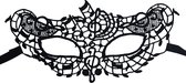 Miresa - Masker MM059 - Themafeest muziek - Venetiaans oogmasker / verkleedmasker - Zwart kant