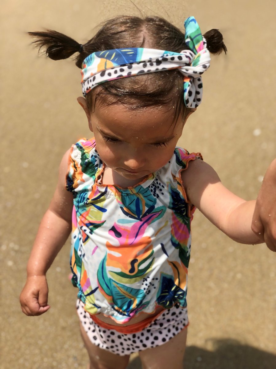 Ducksday - tankini - baby - met haarlint - omkeerbaar - voor meisjes - UPF 50+ - Driedelige zwemset - Moana — afbeelding 8