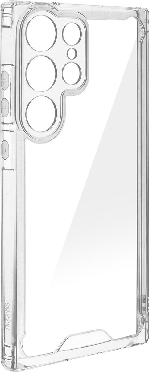 Case geschikit Geschikt voor Samsung S23 Ultra Bumper Collection Clear Crystal