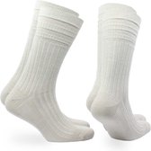 Norfolk - 2 paar - Wollen Diabetes Sokken met Extra Wijde Sokken - Comfortabele, Ademende en Niet-Beperkende Sokken voor Gezwollen Benen en Voeten - 35-38 - Oatmeal - Oskar