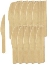 Wegwerp houten messen, ECO bestek (40 stuks)