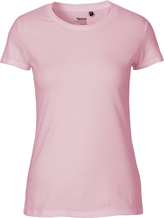Fairtrade Ladies Fit T-Shirt met ronde hals Light Pink - M