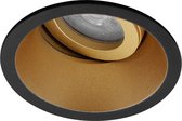 Premium Inbouwspot Jaxx Zwart/goud Verdiepte ronde spot Warm Wit (3000K) Met Philips LED