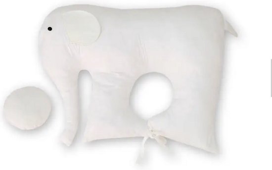 La Casa Voedingskussen Baby - Zachte Pluche - Veilig - Multifunctioneel - Wit Creme