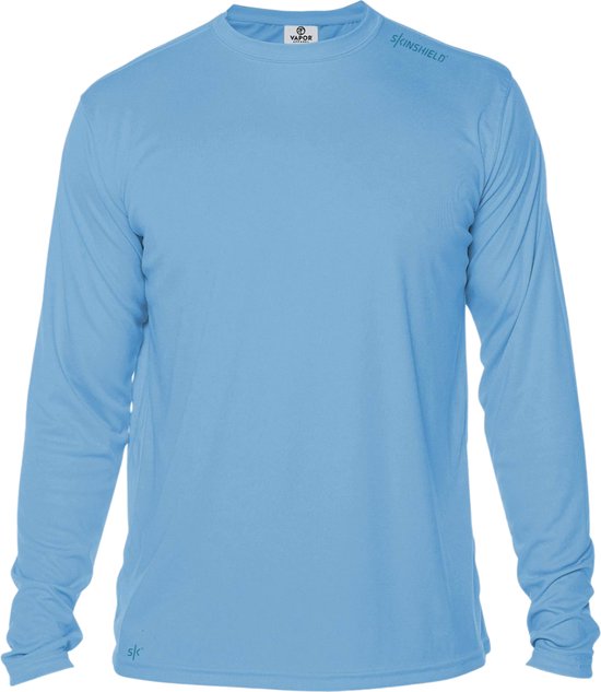 Skinshield - UPF 50+ UV-zonbeschermend heren performance T-shirt - lange mouwen - Columbia Blue - XS