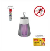 Trendwash elektrische vliegenvanger set - 2 in 1Muggenlamp - Inclusief gratis vliegenvallen en muggenspray -Insectenlamp - UV licht - Inclusief gratis vliegenvallen en muggenspray -