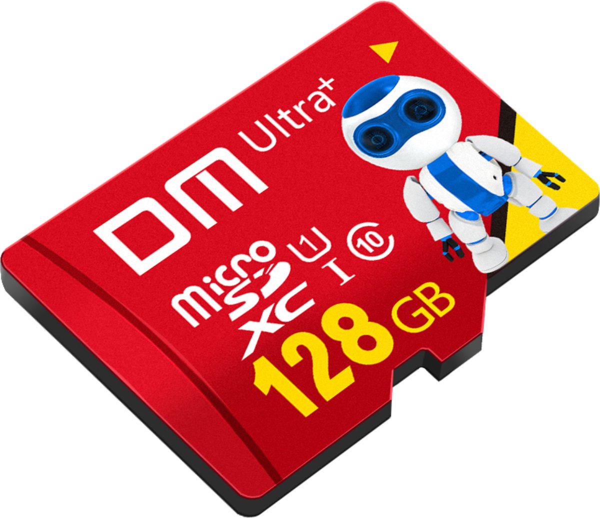 DM - 128gb micro sd kaart - High speed - 4K - Extra veilig - U3 - Klasse 10 - R 80 mb/s - W 50 mb/s