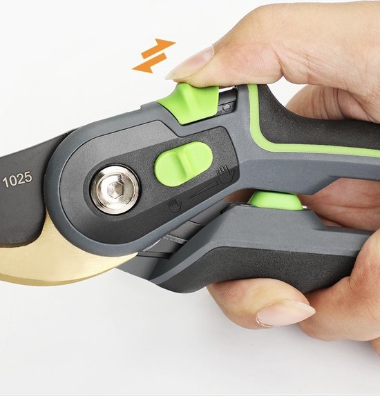 Airaj Snoeischaar incl. takkenzaag - Bloemenschaar - Takkenschaar - Tuinschaar - Max. Ø 35mm - Zilver - Handschoenen + opbergdoos + draagkoord van AIRAJ — afbeelding 3