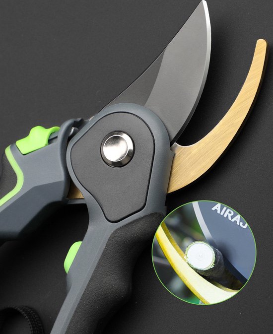 Airaj Snoeischaar incl. takkenzaag - Bloemenschaar - Takkenschaar - Tuinschaar - Max. Ø 35mm - Zilver - Handschoenen + opbergdoos + draagkoord van AIRAJ — afbeelding 4