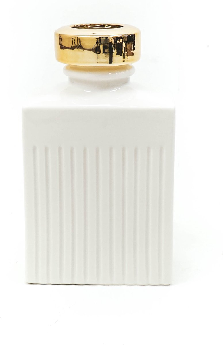 HV Home de Cologne Vaas - Wit/Goud - 14.5x9.3x25.1cm