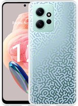 Cazy Hoesje geschikt voor Xiaomi Redmi Note 12 4G Blauwe Doodle