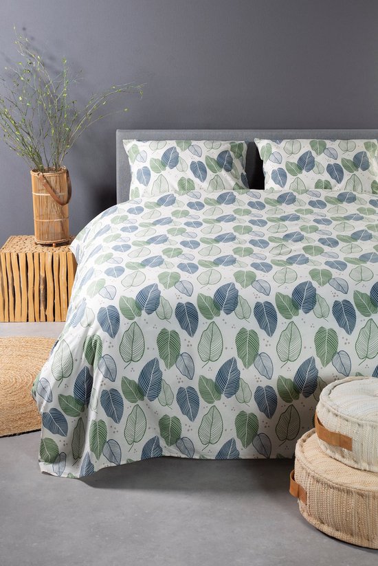 Walra Dekbedovertrek Blue Memories - 240x220 - 100% Katoen (BCI) - Blauw / Wit