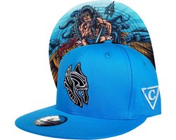 Capiche® Snapback Pet Heren – Njord – Blauw – Verstelbaar met Druksluiting – Sportcap – Baseball Cap – Mannen Cap – Noorse Mythologie