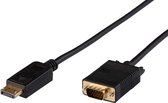 Microconnect DP-VGA-MM-100, 1 m, DisplayPort, VGA (D-Sub), Mannelijk, Mannelijk, Goud