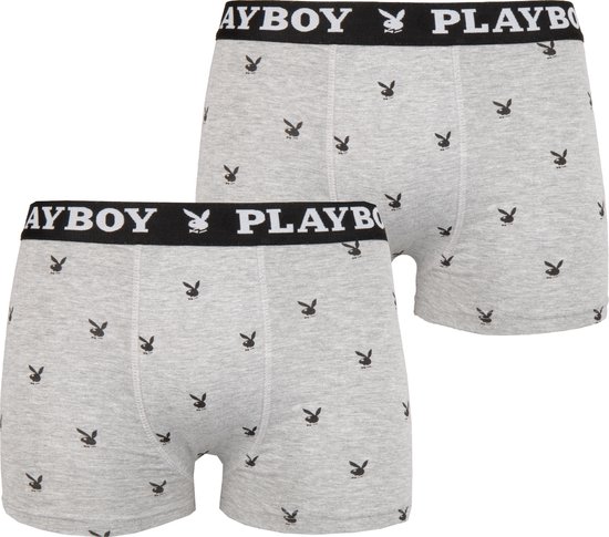 Playboy Boxershort Lot de 2 Playboy Miller gris-gris Taille M