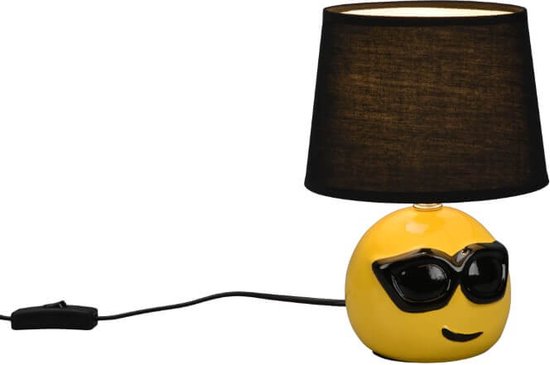 Lampe de Table Reality Coolio - 1x E14 - Zwart Jaune