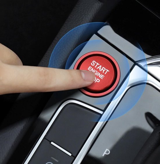 Couvercle du bouton de démarrage de la voiture Couvercle de la colonne  vertébrale Moteur de démarrage Arrêt Couverture du bouton d'allumage