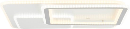 Brillant | Savare LED plafondlamp 50x50cm wit/grijs | 1x LED geïntegreerd, 48W LED geïntegreerd, (6100lm, 3800-4500K)