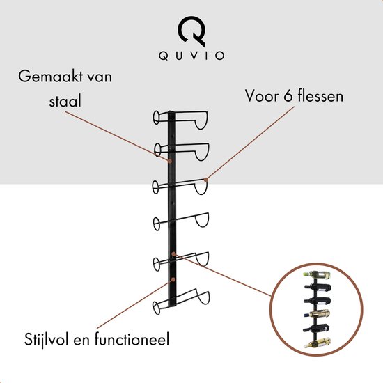 QUVIO Porte-bouteilles - 6 bouteilles - Acier