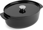Poêle KitchenAid 30cm - fonte émaillée - noir onyx - ovale