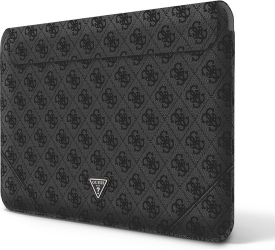 Guess 4G PU Triangle Logo Laptop sleeve 13 tot en met 14 inch - Zwart