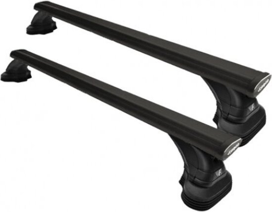 Galeries de toit adaptées à la Subaru Legacy Wagon 2009 à 2014 avec points de fixation - Aluminium - Capacité de chargement élevée 100kg - Wingbar Zwart - Merk Farad