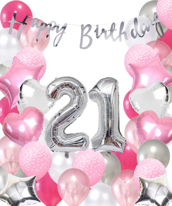 Ballonnen 21 Jaar Goud Zwart - Alles Voor Een 21 Jaar Verjaardag