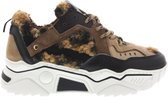 Dames Sneakers Dwrs Pluto Teddy Leopard Black/cogn Zwart - Maat 38