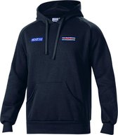 Sparco Martini Racing Hoodie Big Stripes - gemaakt in Italië - Zwart - Maat L