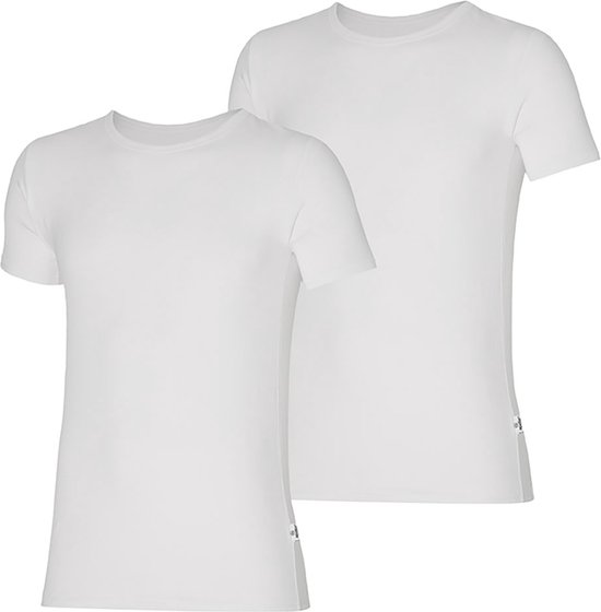 Apollo - Heren T-shirt van biologisch katoen - Wit - Maat L - 2-Pak - Ronde Hals - Ondershirt heren - Biologisch - Duurzaam