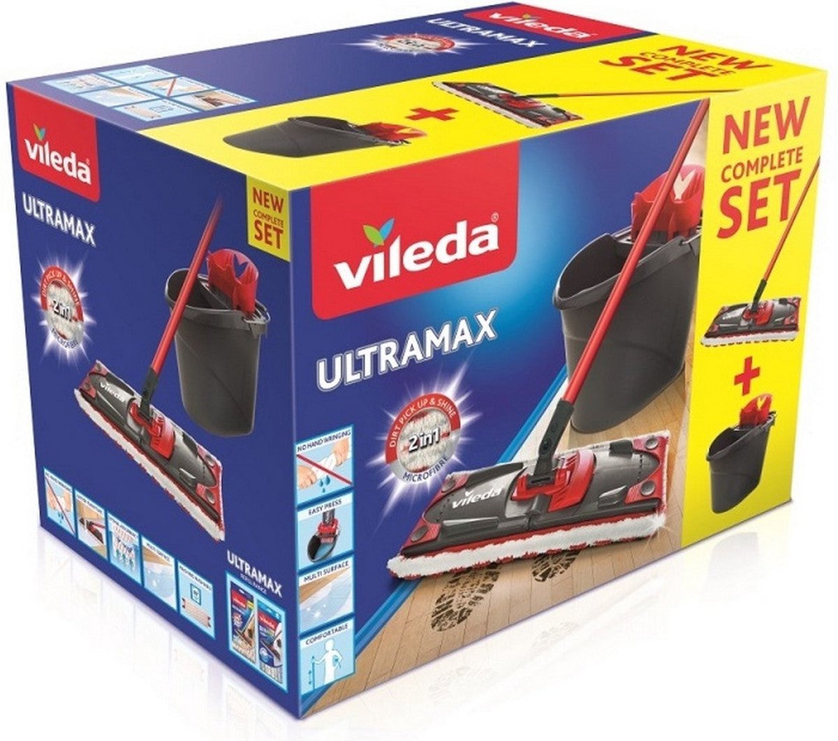 Vileda Recharge UltraMax, paquet de 1, convient à tous les systèmes de  balais à plats Vileda