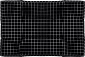 vidaXL-Palletkussen-ruitpatroon-120x80x12-cm-stof-zwart