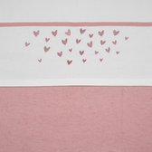 Meyco Baby Hearts ledikant laken - old pink - 100x150cm