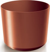 Prosperplast Cache-pot/pot de fleurs Babylon - plastique - extérieur/intérieur - cuivre - D20 x H20 cm