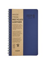 Brepols Agenda 2024 • Interplan 6t week • Calvi • Wire-O • recycled leather • 9 x 16 cm • Blauw