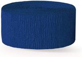 Haza Crepe papier rol - 1x - navy blauw - 200 x 5 cm - brandvertragend
