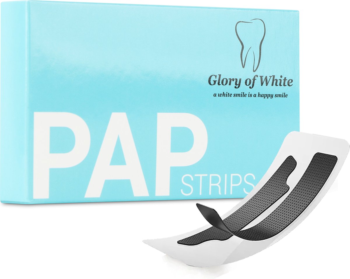 Glory of White Whitening Strips - PAP+ Charcoal - Tanden bleken - Tandenblekers - Whitestrips - Zonder Peroxide - 14 Stuks