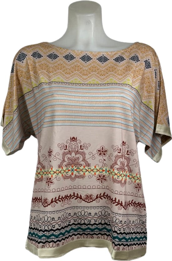 Soggo - Travelkleding voor dames - Multiprint blouse - Ademend - Kreukvrij - Duurzame Jurk - in 2 maten - Maat M/L