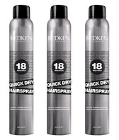 Redken Quick Dry 18 Instant Finishing Spray - Haarspray - 3x 400ml