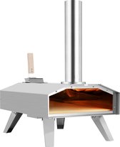 Burnic pizzaoven voor buiten - houtpellets Gestookt - ø 30 cm - Draagbaar en Opvouwbaar - Tot 500°C