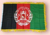 VlagDirect - Luxe Afghaanse vlag - Luxe vlag Afghanistan - 90 x 150 cm.