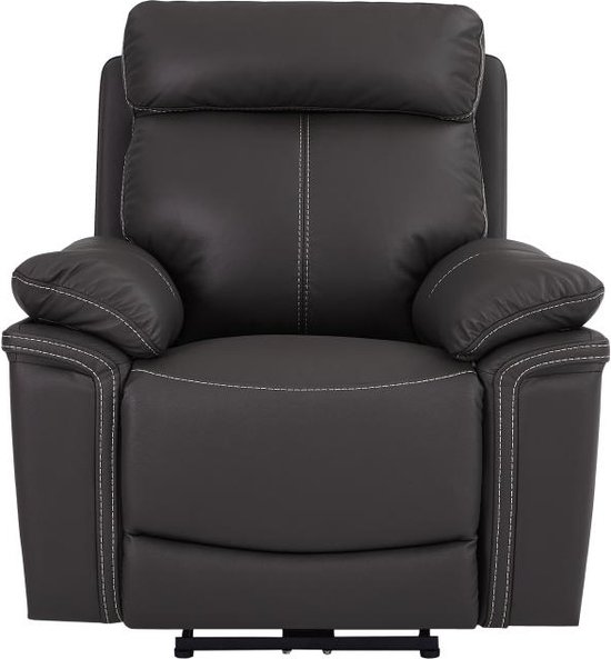 Elektrische relaxstoel van leer ISIRIS - Bruin L 96 cm x H 102 cm x D 93 cm