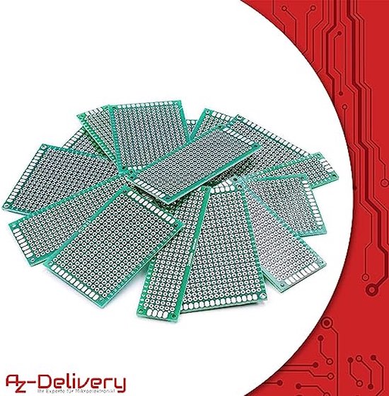 AZDelivery 3 x Set 16 x PCB Board Hole Grid Board compatibel met ...